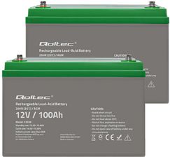 Zdjęcie Qoltec 2 x akumulator AGM LongLife 12V 100Ah - Tychy