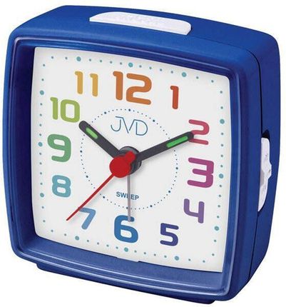 Budzik dziecięcy JVD cichy mechanizm kolorowe cyfry SRP2811.1 niebieski