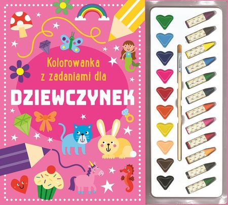 Kolorowanka z zadaniami dla dziewczynek Olesiejuk