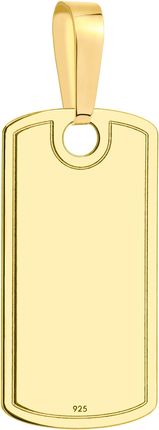 Złoty Nieśmiertelnik Do Łańcuszka Zawieszka Pr. 925 Grawer