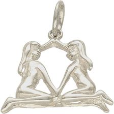 Diament Zawieszka Srebrna Znak Zodiaku Bliźnięta 