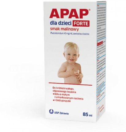 Us Pharmacia Apap Dla Dzieci Forte 40Mg/Ml Zawiesina Doustna Smak Malinowy Po 3 Miesiącu Życia 85Ml