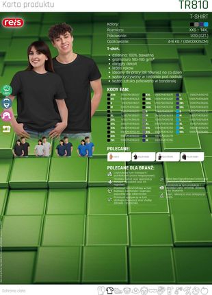 Tr810 - T-Shirt Krótki Rękaw Czarny L - zdjęcie 2