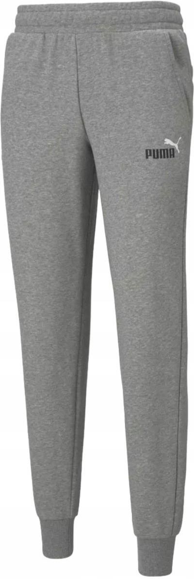Puma Spodnie Dresowe Męskie Bawełniane Ess 2 Col Logo Pants Szare r.XL