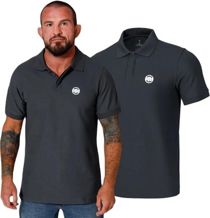 Koszulka Polo Pit Bull Heavy Weight 220 Coolmax Pique Rockey '25 - Grafitowa • RATY 0% | Kup dziś i zapłać za 30 dni | GRATIS WYSYŁKA | ZWROT DO 100 D