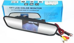 Monitor samochodowy lusterko LCD 4,3