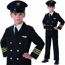 Str�j Karnawa�owy Pilot Samolotu Kapitan Kostium Dla Dzieci Na Bal 128 Cm