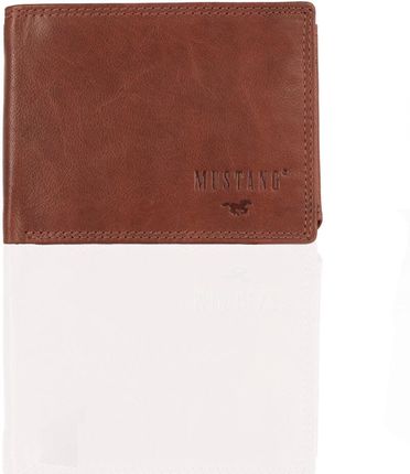 MUSTANG Denimo High Wallet Side Opening With Button SKÓRZANY PORTFEL POJEMNY NA KARTY PREMIUM
