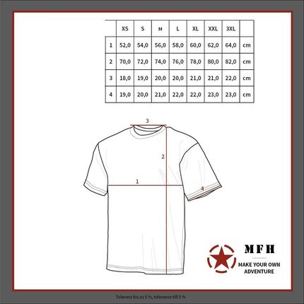 Koszulka T-Shirt  US M05 170 g 3XL - zdjęcie 2