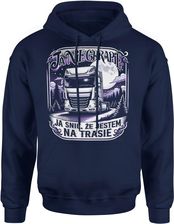 Ja nie chrapie ja śnię że jestem na trasie w Męska bluza z kapturem (XL, Granatowy)