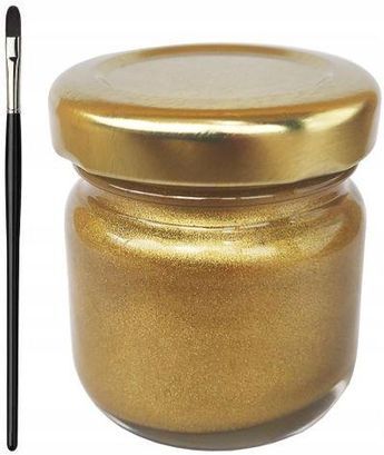 Farba Złota Do Nagrobku Metalu Szkła Drewna Liter Złotol Pędzel - zdjęcie 3