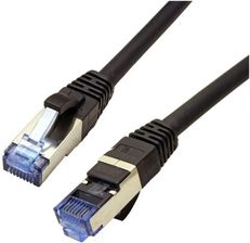 Spec Kable Patchcord S/FTP kat.6A PiMF kabel sieciowy LAN 2x RJ45 linka PoE czarny 0,5m (404046)