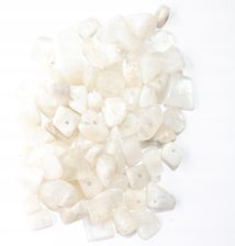 Kamień księżycowy biały kamienie z dziurką otoczaki 3-10mm Zestaw 20g 1774643378