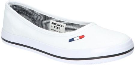 AMERICAN CLUB LH88 ORYGINALNE BALERINKI TRAMPKI CZESZKI DAMSKIE WHITE 40