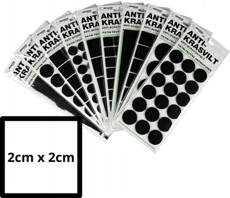 Podkładki naklejki filcowe pod meble 2cm x 2cm 32szt