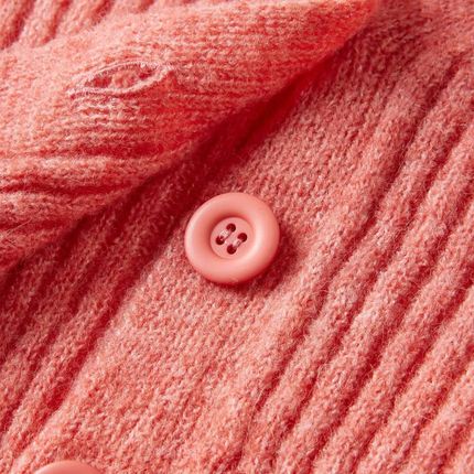 Dziecięcy kardigan Cozy V-Neck różowy, 140cm (9-10 lat) - zdjęcie 3