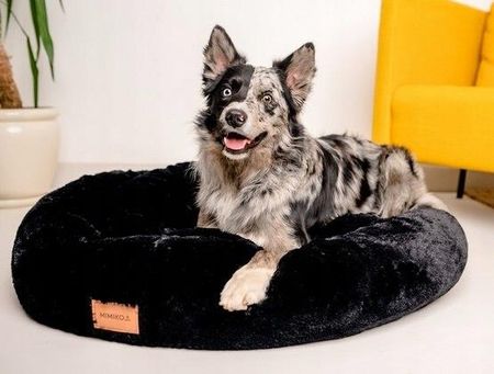 Mimiko Pets Legowisko Shaggy okrągłe XXL 100cm czarne 1773343482 - zdjęcie 2