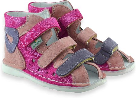 Dziewczęce buty profilaktyczne Danielki T126/T136 Różowe Brokatowe - zdjęcie 2