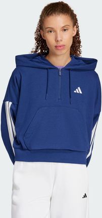 Bluza z kapturem Essentials 3-Stripes French Terry Quarter-Zip | -50% z kodem SPORT50 na trzeci produkt z wybranej oferty Decathlon