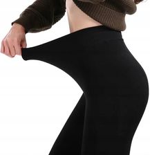 LEGGINSY OCIEPLANE RAJSTOPY BEZ STÓP GETRY Thermo czarne zimowe S/M - zdjęcie 1