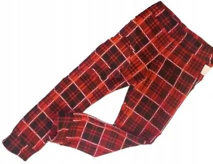 Spodnie krata czerwona z czarnym rozmiar 86