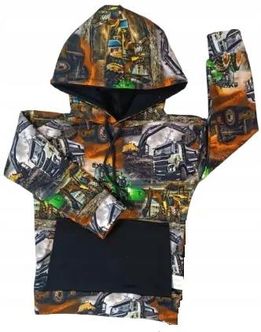 Bluza Traktory i Koparki z kieszonką rozmiar 116