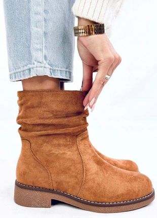 Botki z marszczoną cholewką BRACY CAMEL 37