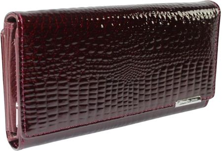 Portfel Damski Jennifer Jones Skóra Naturalna Długi MAX Z Dodatkowym Organizerem 5199-2 RFID BURGUND 19,5 x 10 x 3,5 [cm]