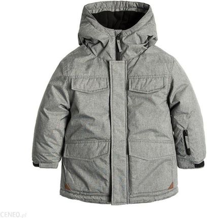 KURTKA NARCIARSKA CHŁOPIĘCA SZARA 134 CM COOL CLUB UŻYWANA