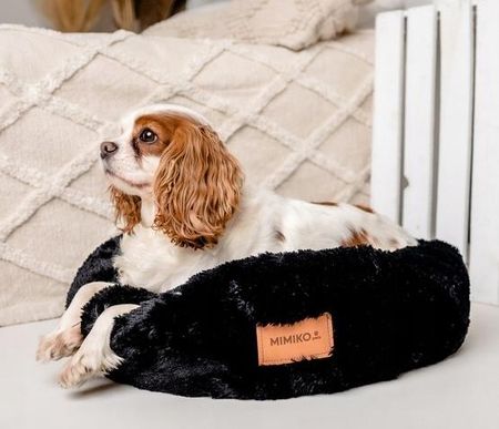 Mimiko Pets Legowisko Shaggy okrągłe L 60cm czarne 1773256302 - zdjęcie 3