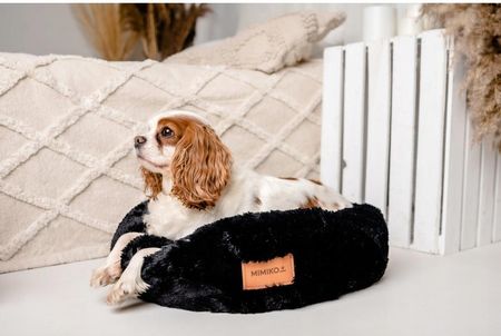 Mimiko Pets Legowisko Shaggy okrągłe L 60cm czarne 1773256302 - zdjęcie 2