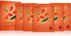 Korika Superfruits Goji Berry Set Of 5 Anti-Aging Face Sheet Masks Zestaw Maseczek Do Twarzy O Działaniu Odmładzającym Goji Berry