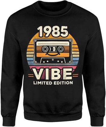 1985 vibe limited edition 40 lat urodziny Męska bluza (M, Granatowy) - zdjęcie 2