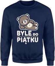 Byle do piątku miś z misiem Męska bluza (S, Granatowy)
