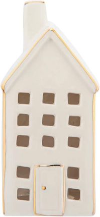 Altom Domek Led Porcelanowy Ze Złotą Linią 6X5,5X13,5Cm Biały (1701001290) - zdjęcie 2