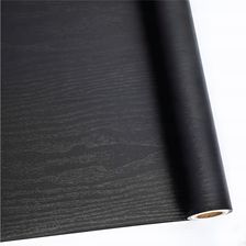 Folia Meblowa Samoprzylepna 30 x 300cm Okleina Ochronna Czarna Rolka DIY