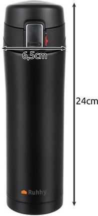 Kubek Termiczny Termos na Gorące Napoje Kawa Herbata Szczelny 440 ml Bidon RUHHY - zdjęcie 2