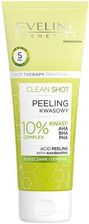 Eveline Cosmetics Clean Shot 10% Complex Of Aha Bha And Pha Delikatny Peeling Przeciw Niedoskonałościom Skóry 75ml
