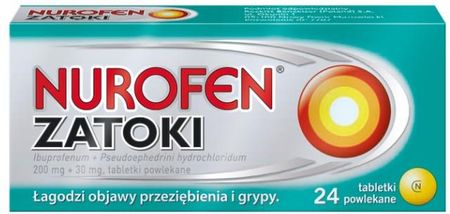 Nurofen zatoki ibuprofen 200 mg leki przecibólowe 24 tabletki