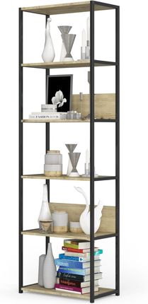 Akord Furniture Factory Regał Industrialny 600 Czarny Dąb Artisan (Regindczarartcl600) - zdjęcie 4