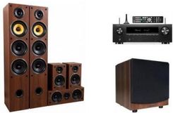 Zdjęcie DENON AVR-X1700h + TAGA HARMONY TAV-506 + TSW-80 walnut - Łódź
