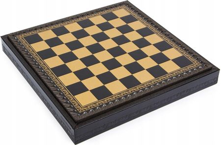 1A Games Italian Chess Acacia Wood Classic Premium + Chess Board Leather Gold/Black 48 - zdjęcie 3