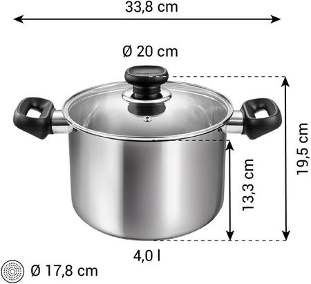 Brava Garnek Z Pokrywką Ø20cm 4,0l (73082000) - zdjęcie 2