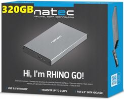 Natec Dysk Przenośny Natec-Go 320Gb 2.5'' USB 3.0 Szary (Natec320Gbgrey)