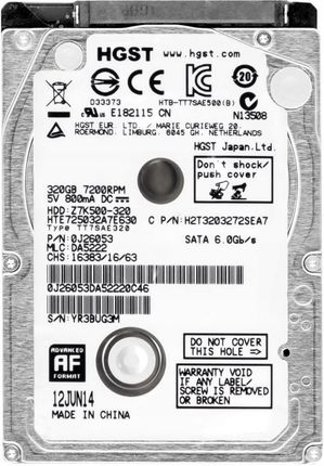 (未使用･未開封品)　日立GST Travelstar 7K500(320GB/SATA3G/7200rpm/16MB) HTS725032A9A364 og8985z Amazon.com: HGST Travelstar 2.5-Inch 500GB 7200RPM SATA III