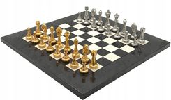 1A Games Italian Set Chess Pieces Staunton Gold/Silver + Chess Board Erable Briar Wood