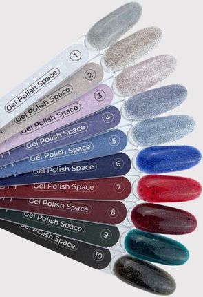Touch Space Gel Polish 02 Beżowo-Złoty Odblaskowy Lakier Hybrydowy 9ml - zdjęcie 2