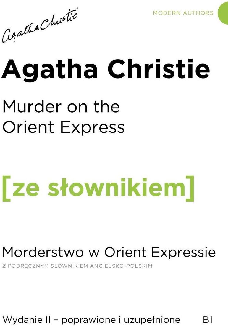 Książka Murder on the Orient Express / Morderstwo w Orient Expressie z