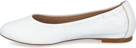 Klasyczne balerinki ze skóry - CAPRICE 9-22111-44 BIAŁE - zdjęcie 6
