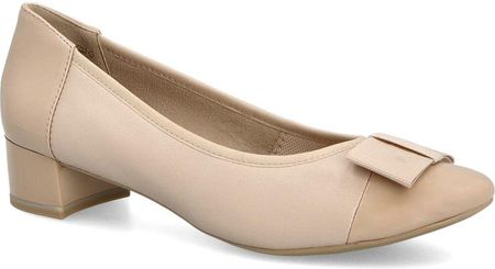 Czółenka na niskim obcasie - CAPRICE 9-22307-42 BEŻOWE